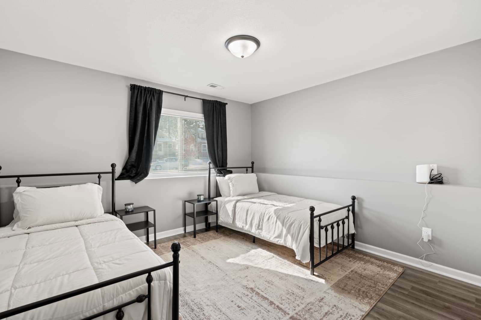One of the four bedrooms
